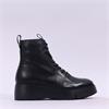 Wonders Bristol Platform Lace Ankle Boot - Black Leather